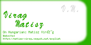 virag matisz business card